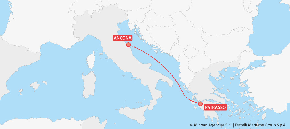 mappa traghetti grecia ancona patrasso grimaldi lines minoan lines
