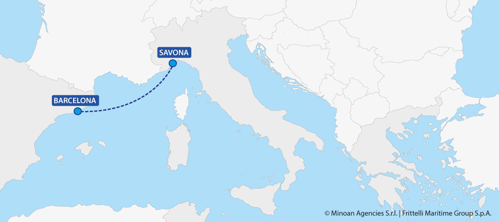 map ferries italy spain savona barcellona grimaldi lines